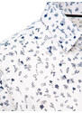 BASIC Bílá vzorovaná pánská košile Vzory
