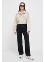 Bunda Calvin Klein Jeans dámská, béžová barva, přechodná