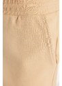 Trendyol Limited Edition Beige Regular 100% Cotton Label Detail Textured Shorts