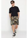 Trendyol Men's Multicolored Cargo Gabardine Shorts