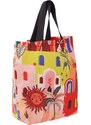 Trendyol Landscape Patterned Woven 100% Cotton Beach Bag