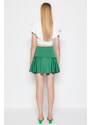 Trendyol Green With Frilled SkirtHigh Waist Scuba Flexible Knitted Skirt With Shorts