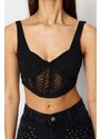 Trendyol Black Crop Knitted Bustier