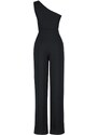 Trendyol Black Single Shoulder Maxi Wide Leg Woven Jumpsuit