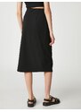 Koton Midi Skirt Slit Detailed Crepe Gathered