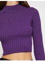 Koton Crop Sweater Poloviční rolák