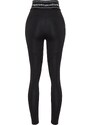 Trendyol X Sagaza Studio Black Stretchy Sports Tights with Piping Detailed and Push-Up Stitching.