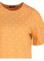 Trendyol Orange 100% Cotton Heart Patterned T-shirt-Shorts and Knitted Pajamas Set