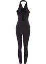 Trendyol Black Knitted Accessory Jumpsuit