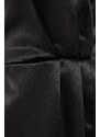 Trendyol Black Weave Satin Shorts Jumpsuit