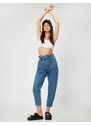 Koton Elastic Waist Jeans High Waist - Baggy Jeans