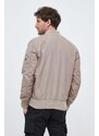 Bomber bunda Alpha Industries béžová barva, přechodná