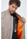 Bomber bunda Alpha Industries béžová barva, přechodná