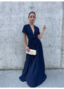 Sqvele Vázací šaty VIVIEN CLASSIC tmavě modré