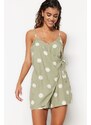 Trendyol Polka Dot Tie Woven Jumpsuit