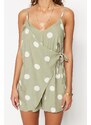 Trendyol Polka Dot Tie Woven Jumpsuit