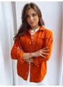 Dstreet Dámská košilová bunda oranžové barvy