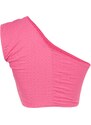 Trendyol Fuchsia Crop Knitted Textured Bustier