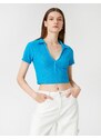 Koton Polo Neck Crop T-Shirt