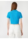 Koton Polo Neck Crop T-Shirt