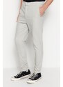 Trendyol Gray Regular Fit Gabardine Trousers