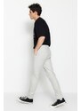 Trendyol Gray Regular Fit Gabardine Trousers