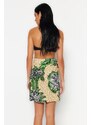 Trendyol Tropical Patterned Mini Woven Tie Skirt