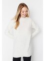 Trendyol Ecru Sleeves Pearl Detailed Knitwear Sweater