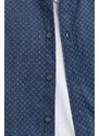 Košile Abercrombie & Fitch pánská, tmavomodrá barva, slim, s límečkem button-down