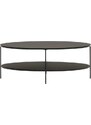Černý skleněný konferenční stolek Kave Home Fideia 110 x 65 cm