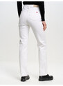 Big Star Woman's Straight Trousers 190068 Cream 101