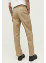 Kalhoty Dickies pánské, zelená barva, jednoduché, DK0A4XK3KHK1-KHAKI