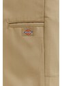 Kalhoty Dickies pánské, zelená barva, jednoduché, DK0A4XK3KHK1-KHAKI