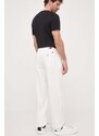 Bavlněné kalhoty Tommy Hilfiger x Shawn Mendes bílá barva, jednoduché