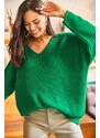 Olalook V Neck Thessaloniki Knit Oversize Knitwear Sweater