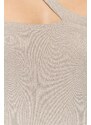 Trendyol Stone One-Shoulder Ribbed Flexible Knitted Body with Snap Button