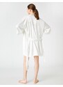 Koton Bridal Satin Dressing Gown with Belted