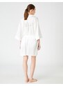 Koton Bridal Satin Dressing Gown with Belted