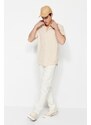 Trendyol Stone Regular Fit Short Sleeve Textured Knitted Shirt