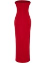 Trendyol Red Woven Long Evening Dress