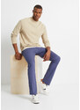 bonprix Strečové chino kalhoty Regular Fit z kolekce Speciální střih, s páskem, Straight Modrá