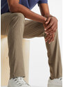 bonprix Strečové chino kalhoty Regular Fit z kolekce Speciální střih, s páskem, Straight Béžová