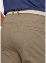 bonprix Strečové chino kalhoty Regular Fit z kolekce Speciální střih, s páskem, Straight Béžová