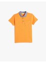 Koton Polo Neck T-Shirt Short Sleeve One Pocket Detailed Cotton