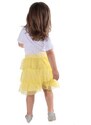 Afrodit Dívčí tylová sukně Tamara s volány žlutá 104