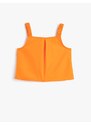 Koton Crop Tops with Straps and Bow Detail Cotton