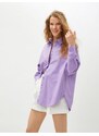 Koton Oversized Shirt Long Sleeved Linen Blend