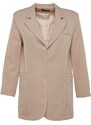 Trendyol Beige Buttoned Blazer Woven Lined Jacket