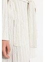 Trendyol Bridal Ecru Belted Mini Woven Linen Blended Kimono & Kaftan