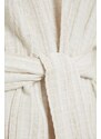 Trendyol Bridal Ecru Belted Mini Woven Linen Blended Kimono & Kaftan